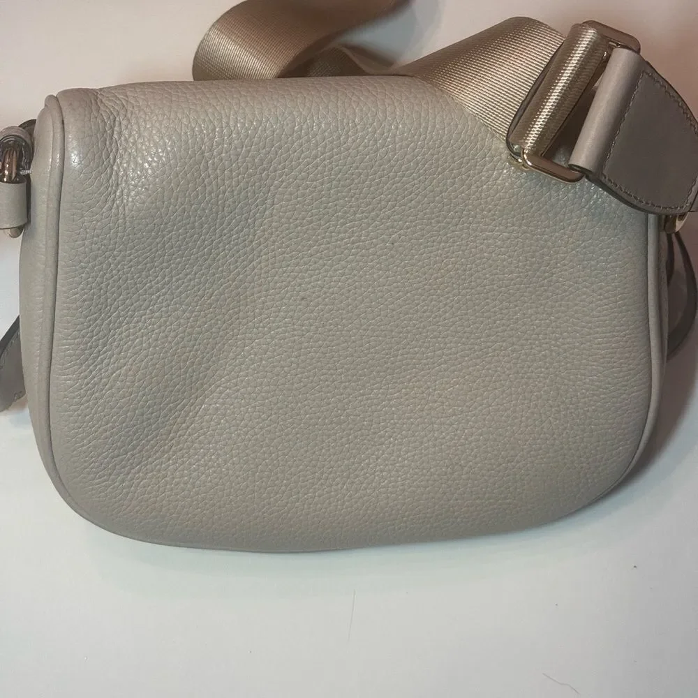 Michael Kors Gently used Beige Peppled Leather Crossbody Bag